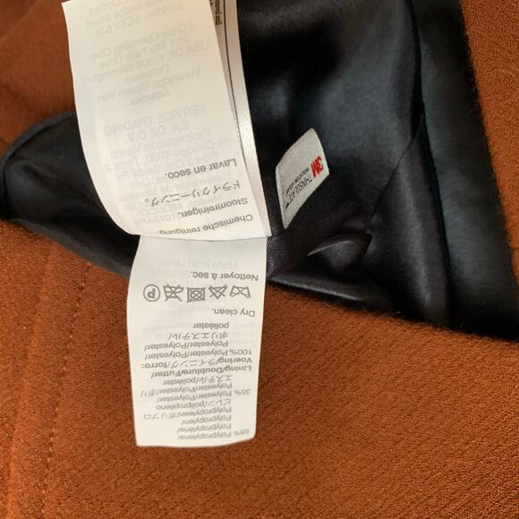 J Crew Lady Day Coat Redwood Size 2 Italian Wool Thinsulate Lined Rust Brown - Picture 6 of 7